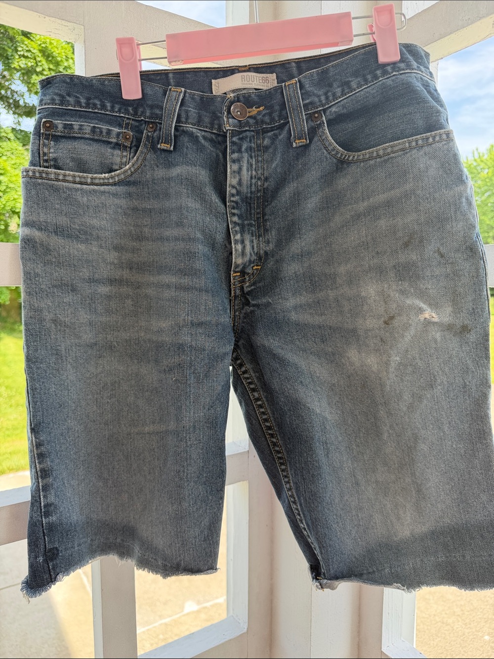 Route 66 Blue Denim Cutoff Shorts